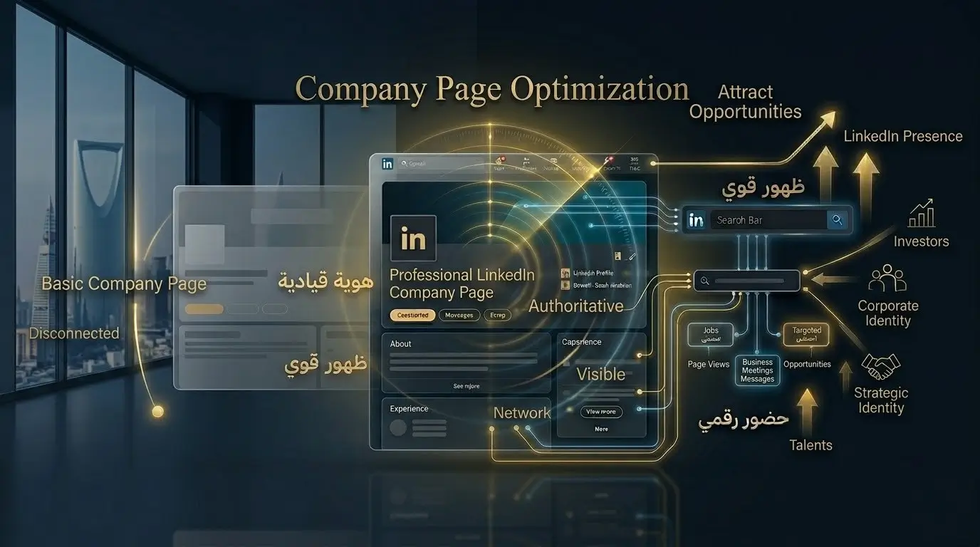 تحسين وتطوير بروفايل لينكد إن للشركات
